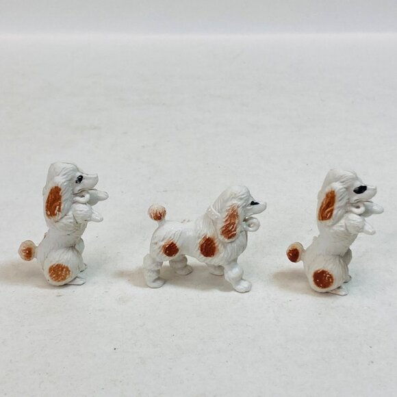 Standard Poodle Figurines Vintage Made in Hong Kong Plastic as is Lot of 3 - Picture 1 of 5